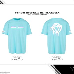 T-Shirt Oversize "Tag" Unisex Turquoise