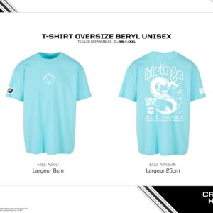 T-Shirt Oversize "Japon" Unisex Turquoise