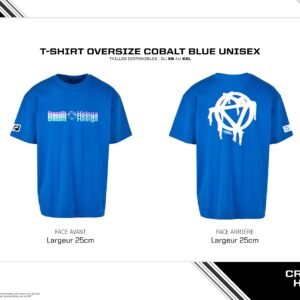 T-Shirt Oversize "Tag" Unisex Bleu