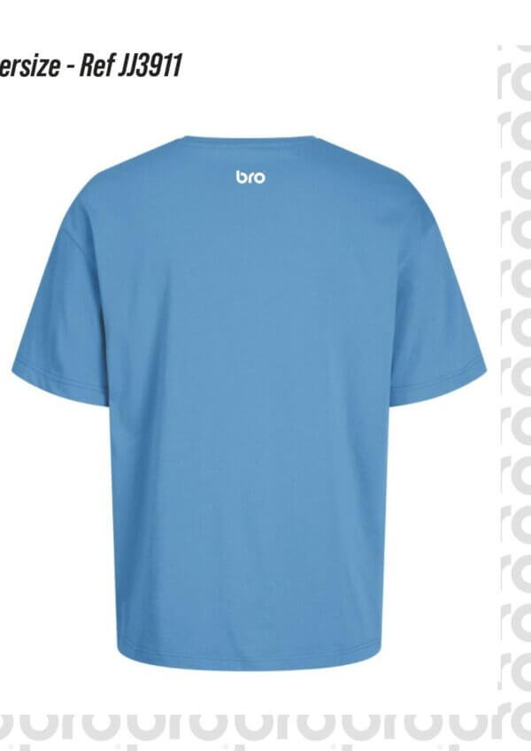 T-shirt Oversize - Fleurs - Bleu – Image 2