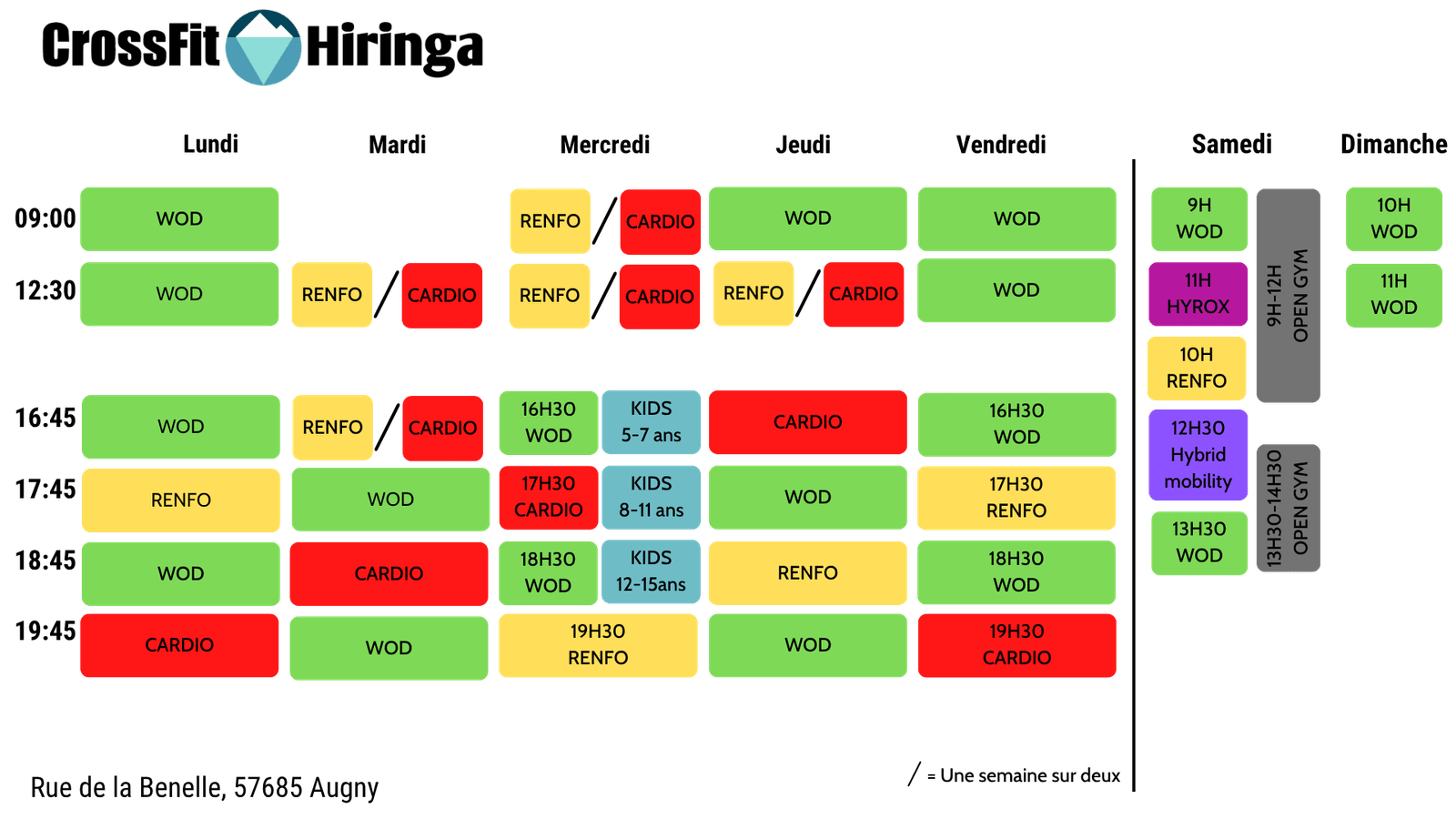 planning crossfit augny