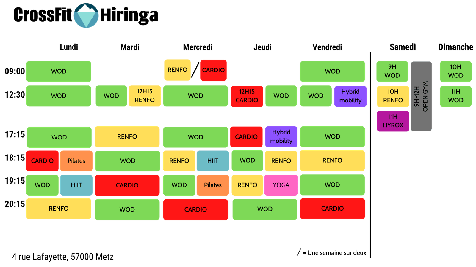 Metz 2025 planning crossfit hiringa metz